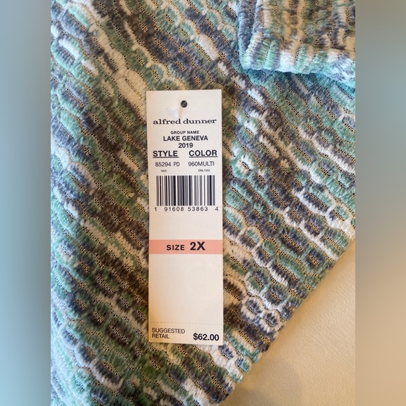 NWT Alfred Dunner Woman Lake Geneva Multicolor Sweater. - Picture 3 of 4